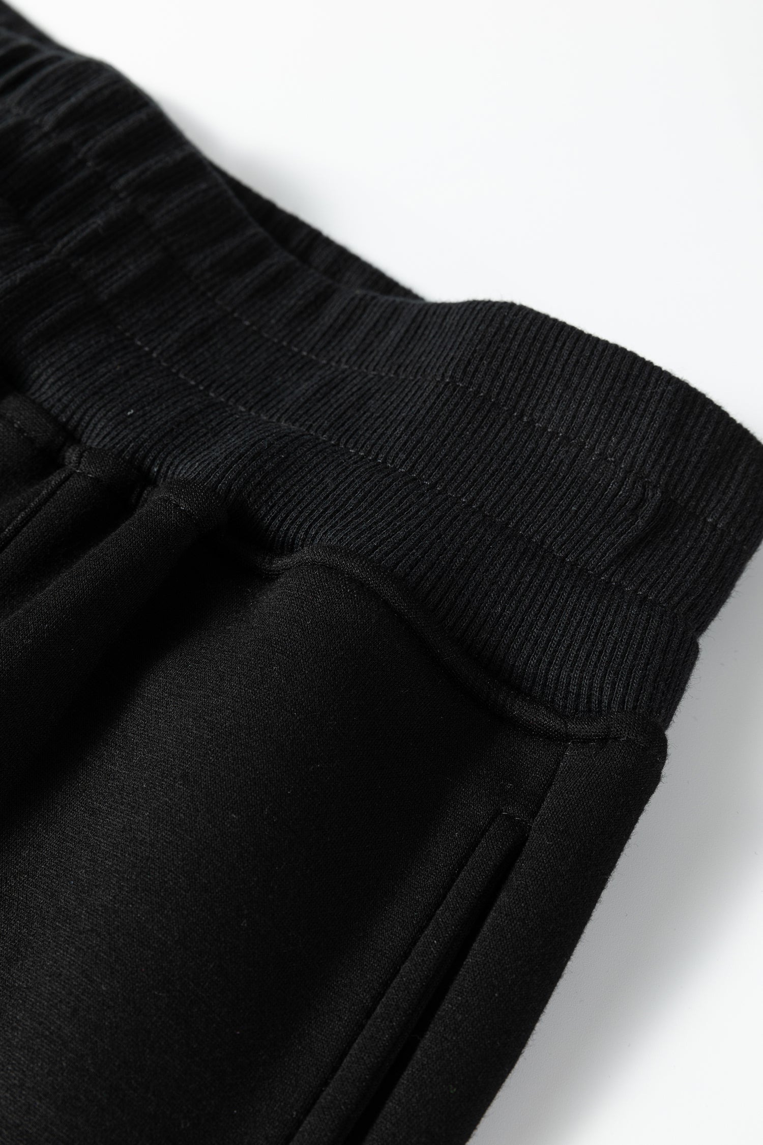 Bristol Black Collared V Neck Pullover Sweatshirt Sweatpants Set