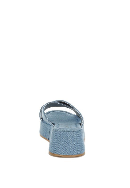 Karbi Denim Flatform Slip Ons - Loving It Shop