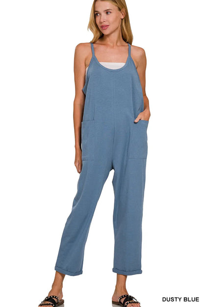Spaghetti Strap Pocketed Jumpsuit