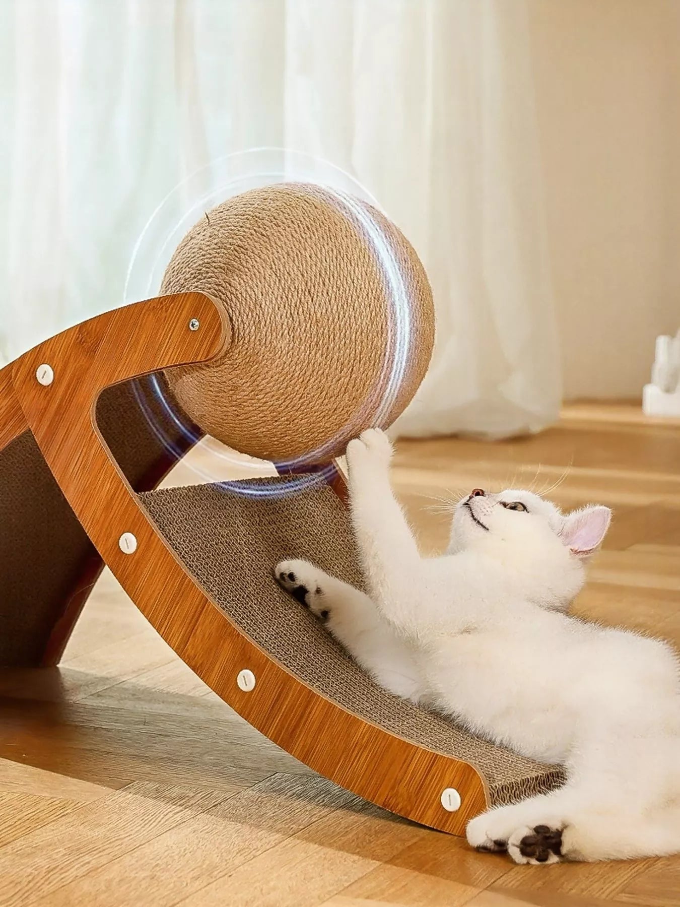 Interactive Ball & Ramp Cat Scratching Post - Loving It Shop