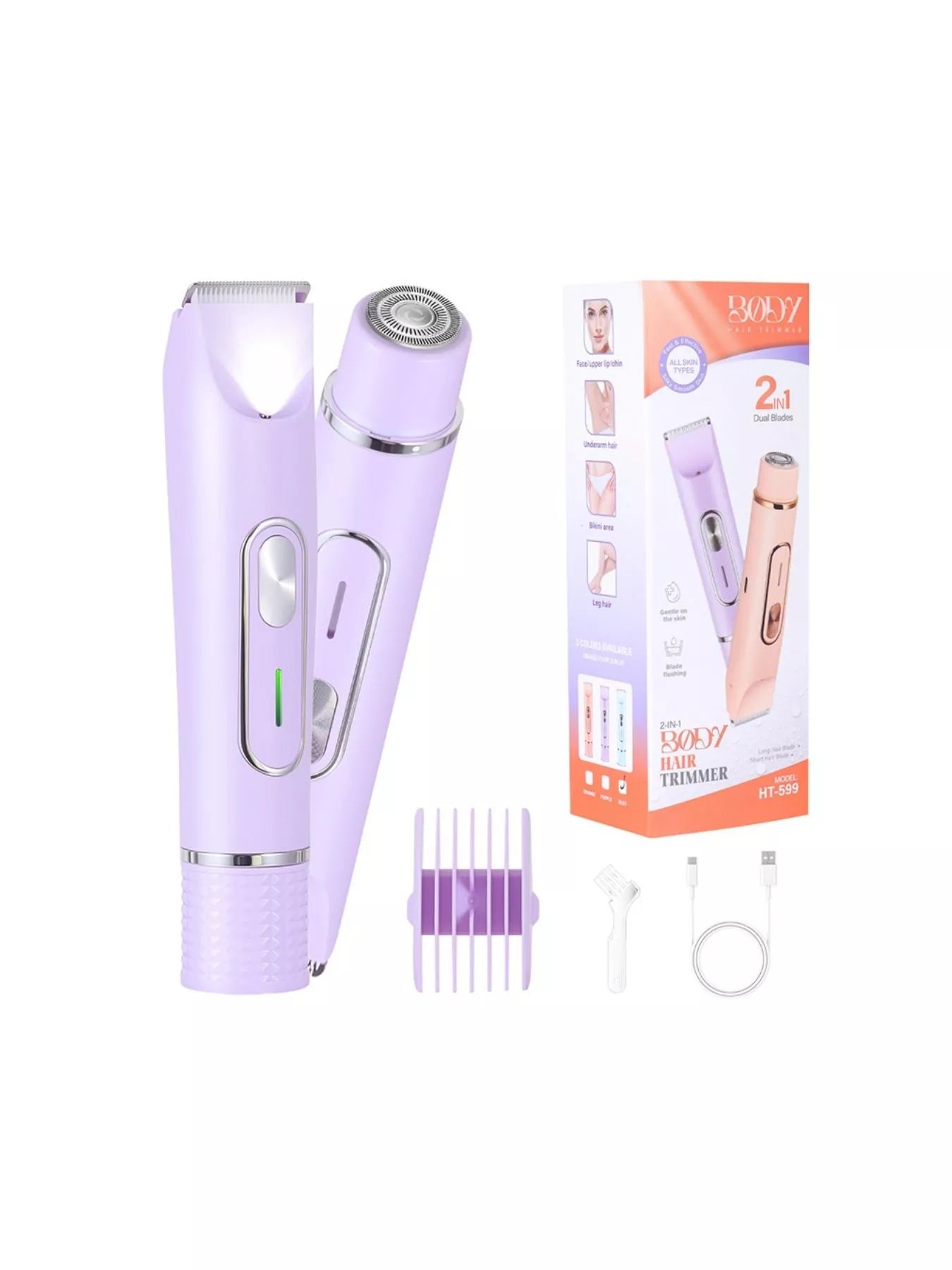 Painless Double - Head 2 - in - 1 Hair Removal - Loving It Shop