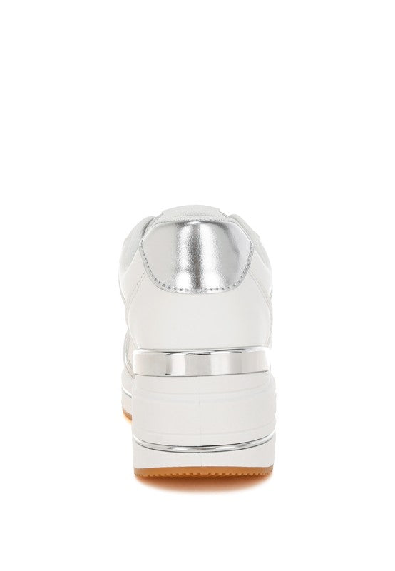 Vespera  Faux Leather & Mesh Sneakers