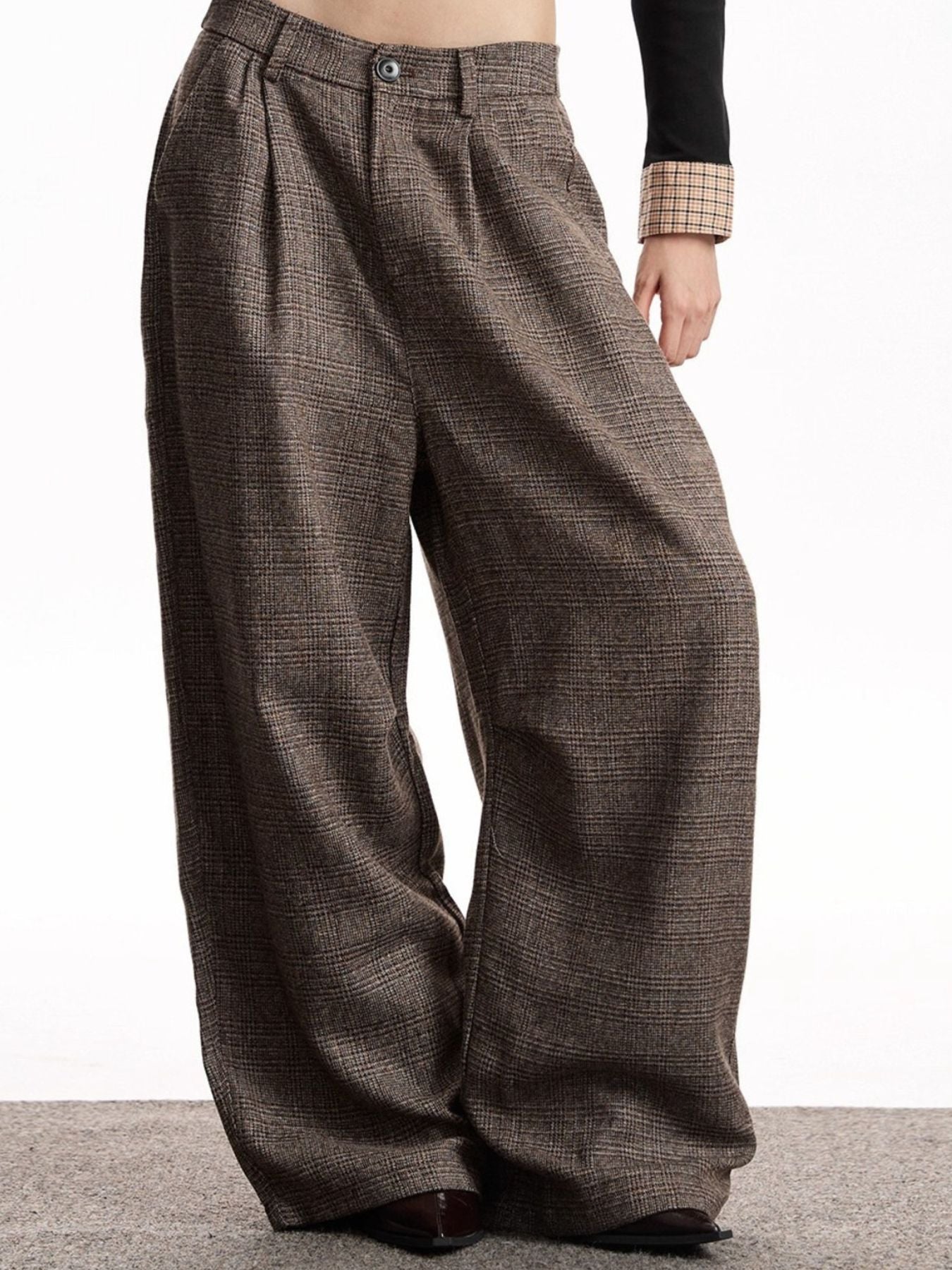 Men's Plus Size Wide Leg High Waist Pants