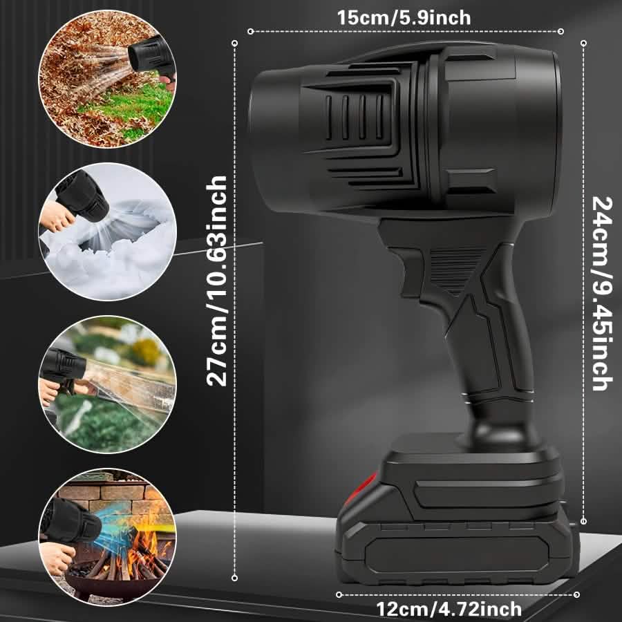 Turbo Jet Handheld Cordless Blower for Leaves, Dust &amp; Car Drying