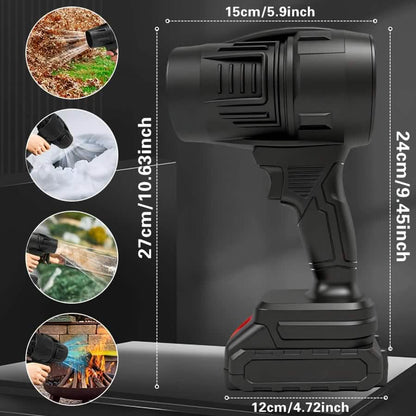 Turbo Jet Handheld Cordless Blower for Leaves, Dust &amp; Car Drying