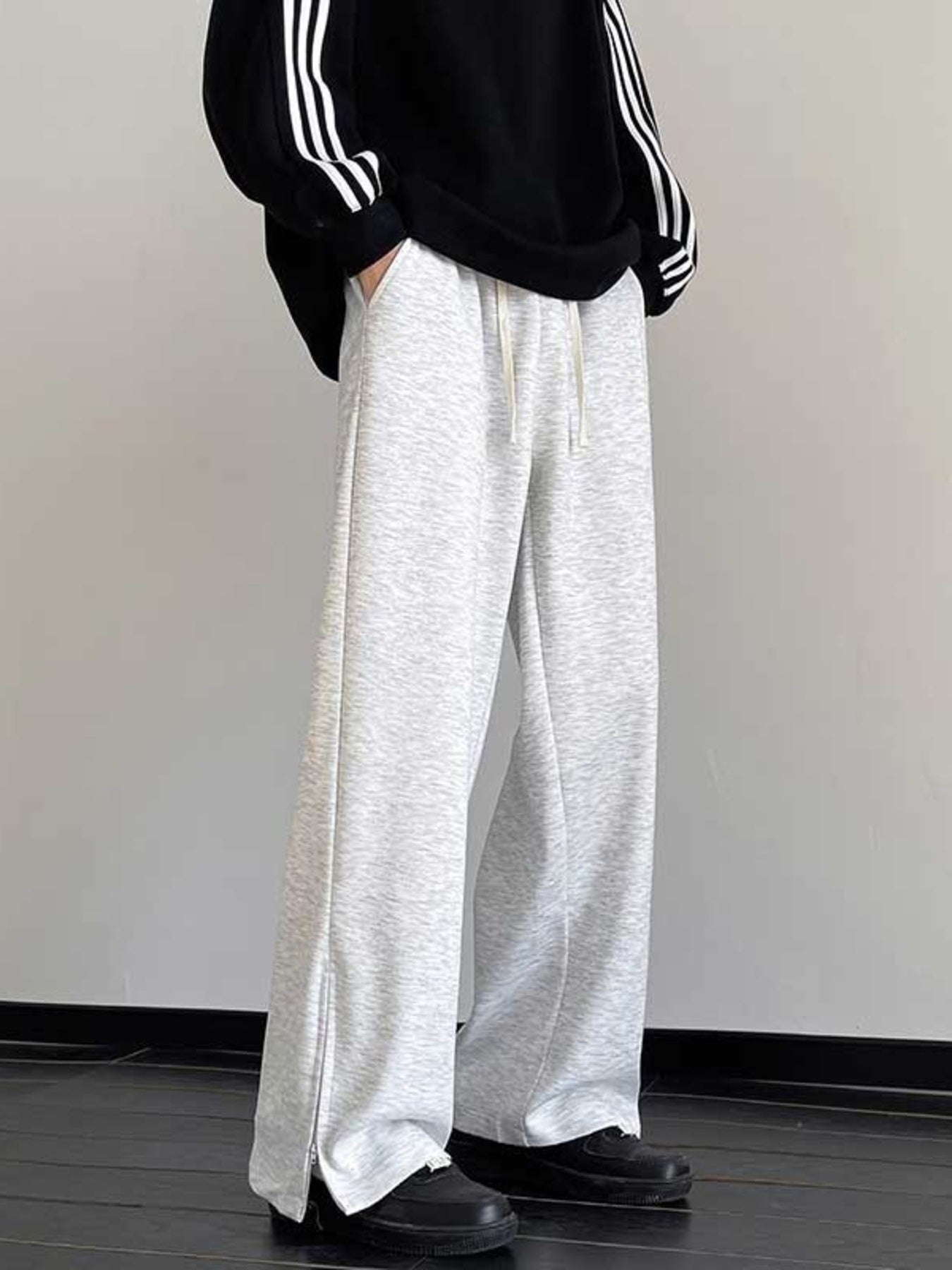 Men's Plus Size Drawstring Wide Leg Pants