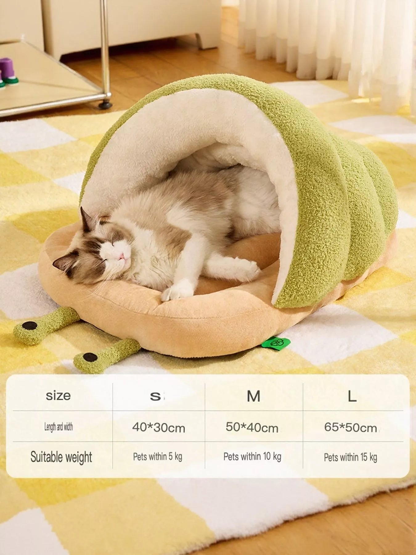Cozy Caterpillar Shape Pet Nest with Plush Interior - Loving It Shop
