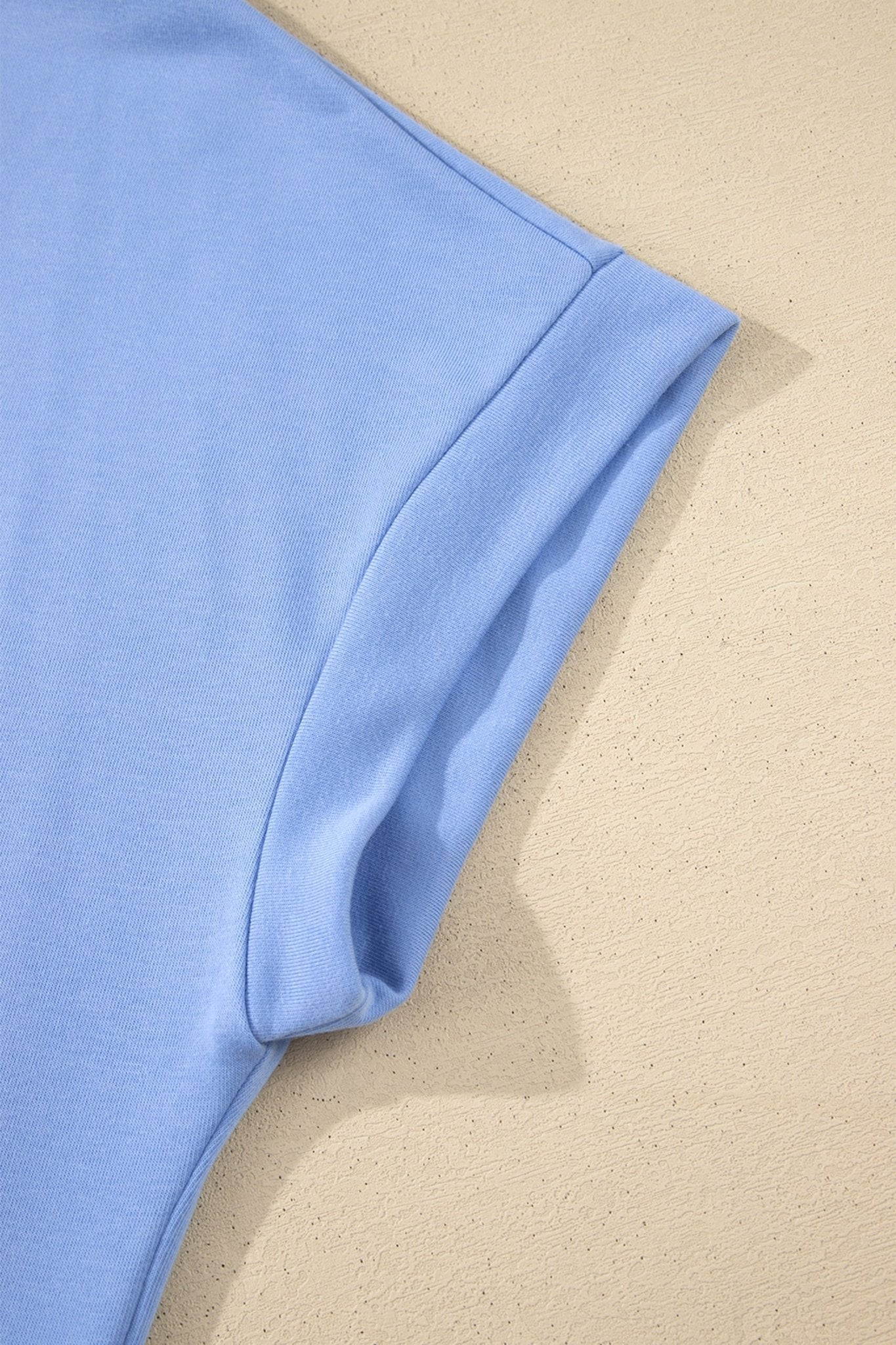 Beau Blue Plus Size Solid Scalloped Hem Button Neck Pullover Mini Dress - Loving It Shop