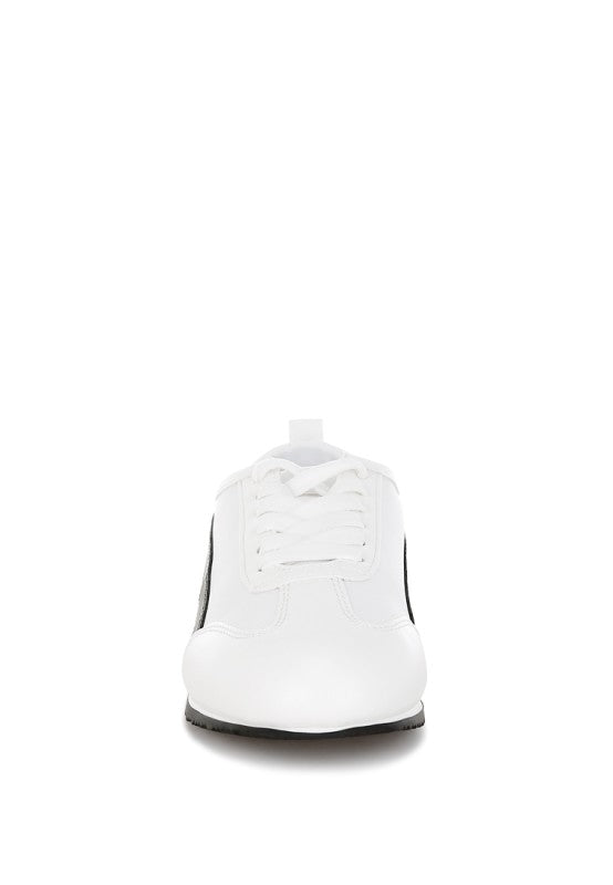 Montek Faux Leather Lace-Up Sneakers
