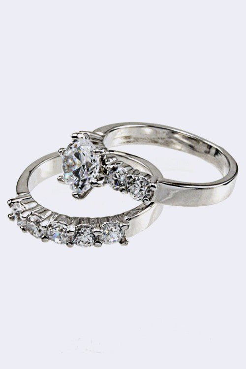 Cubic Zirconia Double Ring - Loving It Shop
