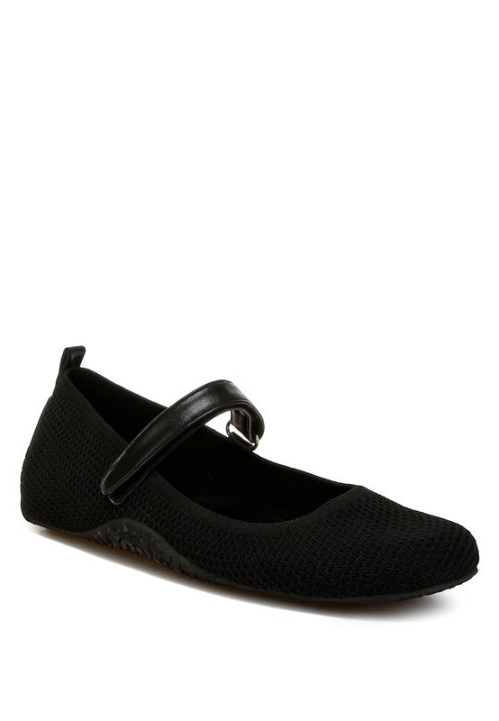Nordeux Velcro Strap Mary Jane Ballerinas
