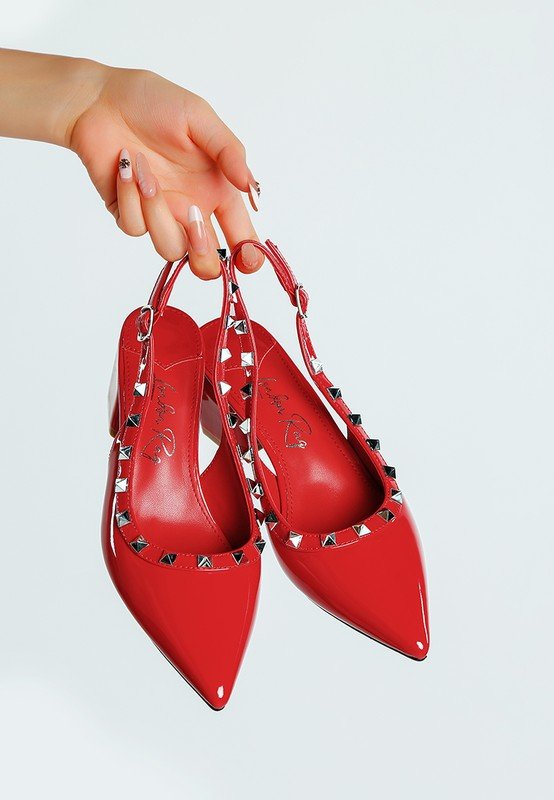 Hiral Stud Embellished Slingback Sandals - Loving It Shop
