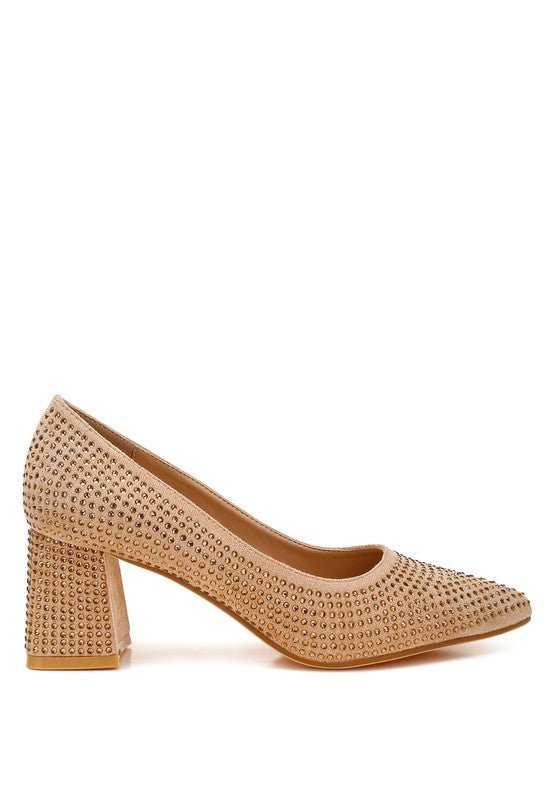 Caspia Rhinestones Embellished Pumps - Loving It Shop
