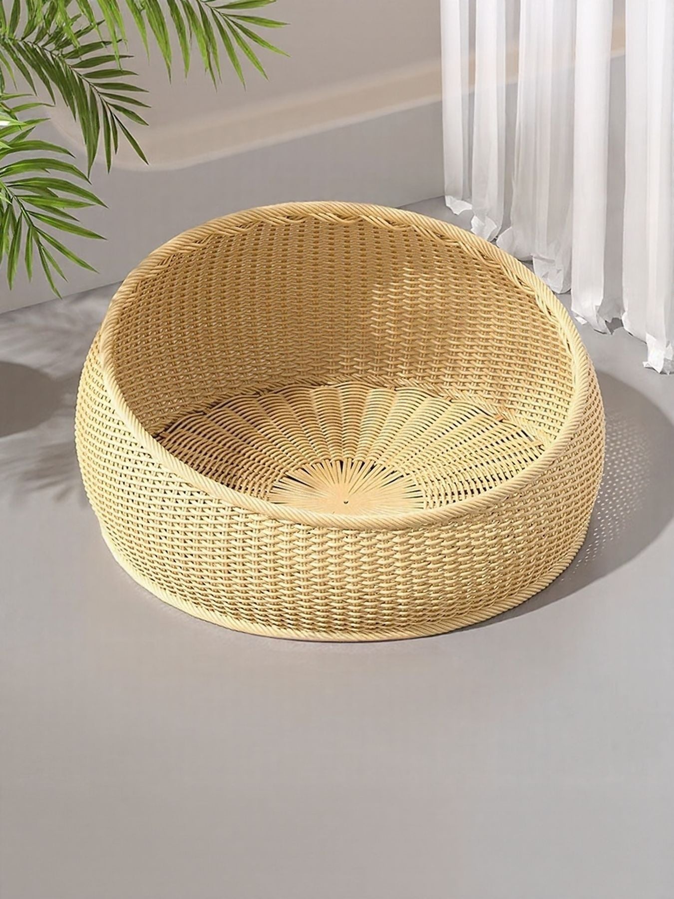 Round Woven Rattan Pet Nest - Loving It Shop