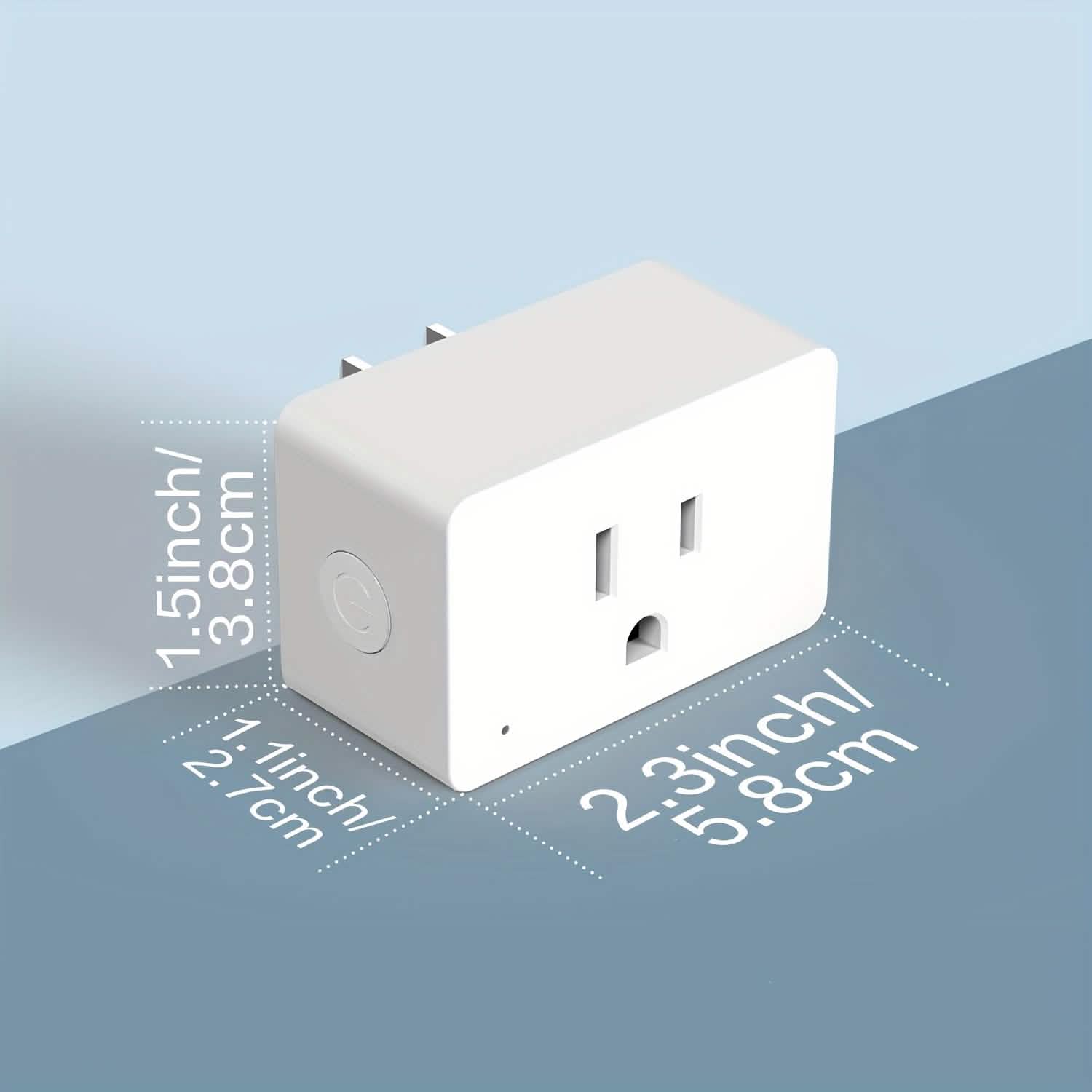2-Pack: WiFi Smart Plug – 15A, Timer &amp; App Control, Works with Alexa &amp; Google Home