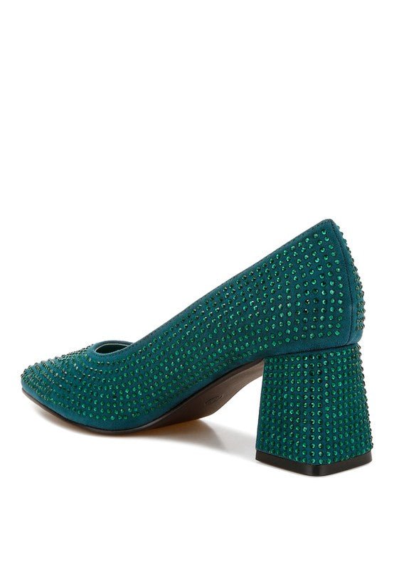 Caspia Rhinestones Embellished Pumps - Loving It Shop