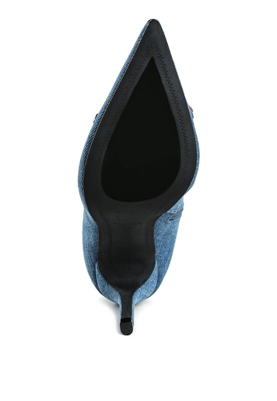 Milda Denim Stiletto Boots