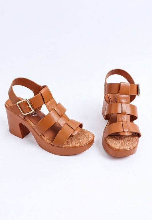 Avalon Chunky Pin Buckle Platform Heels - Loving It Shop
