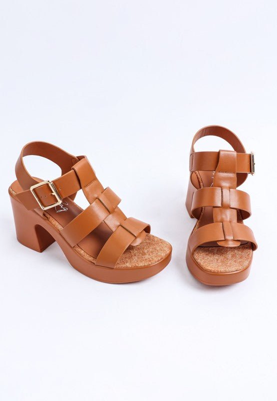 Avalon Chunky Pin Buckle Platform Heels - Loving It Shop