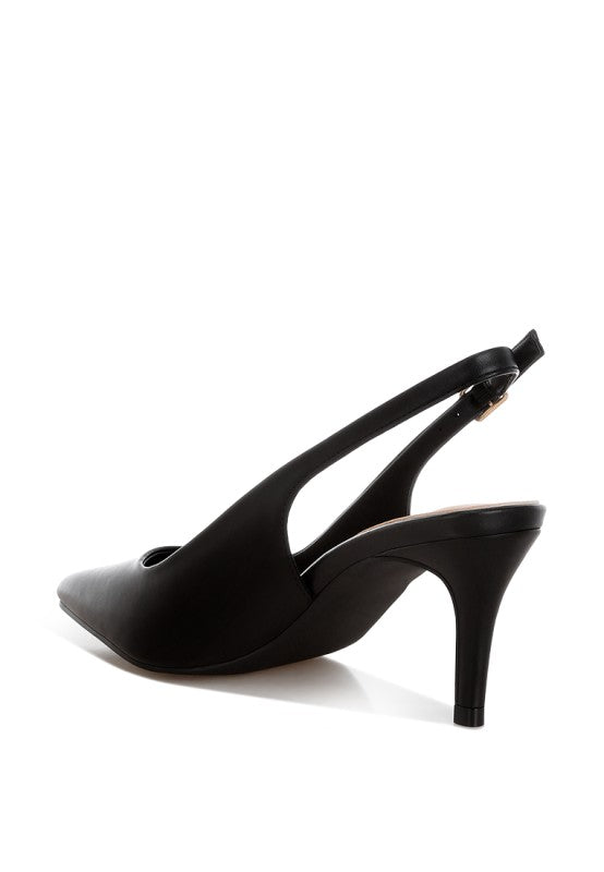 Jaoba Pointed Toe Pin Buckle Slingbacks