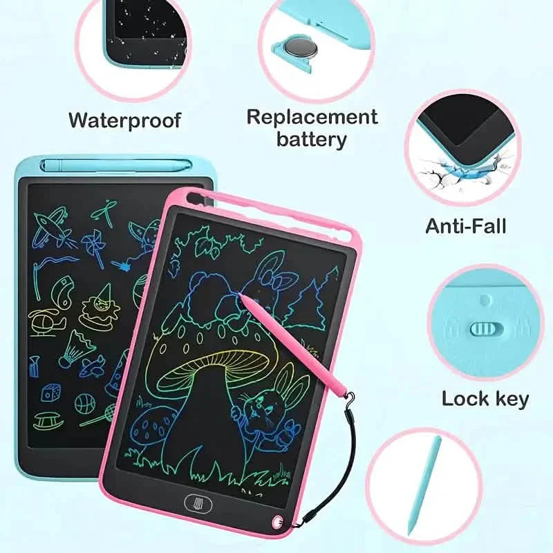 Digital LCD Writing Tablet with Stylus Pen – Reusable Wipeable Dry-Erase Doodle &amp; Drawing Board
