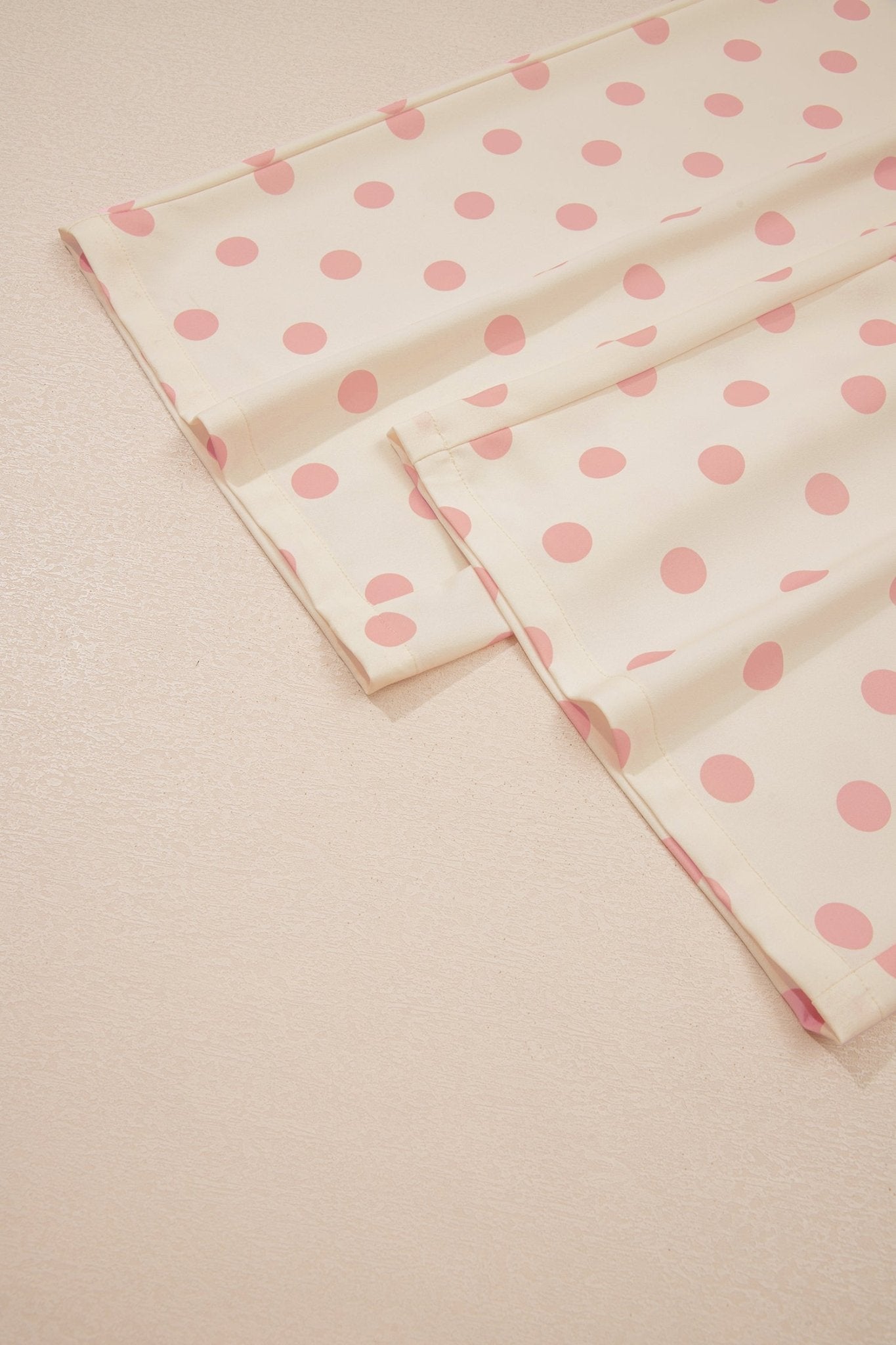 White Polka Dot Print Patched Pocket Loose Pants - Loving It Shop