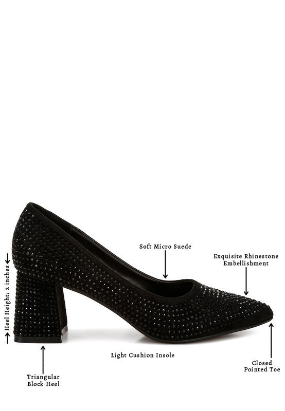 Caspia Rhinestones Embellished Pumps - Loving It Shop