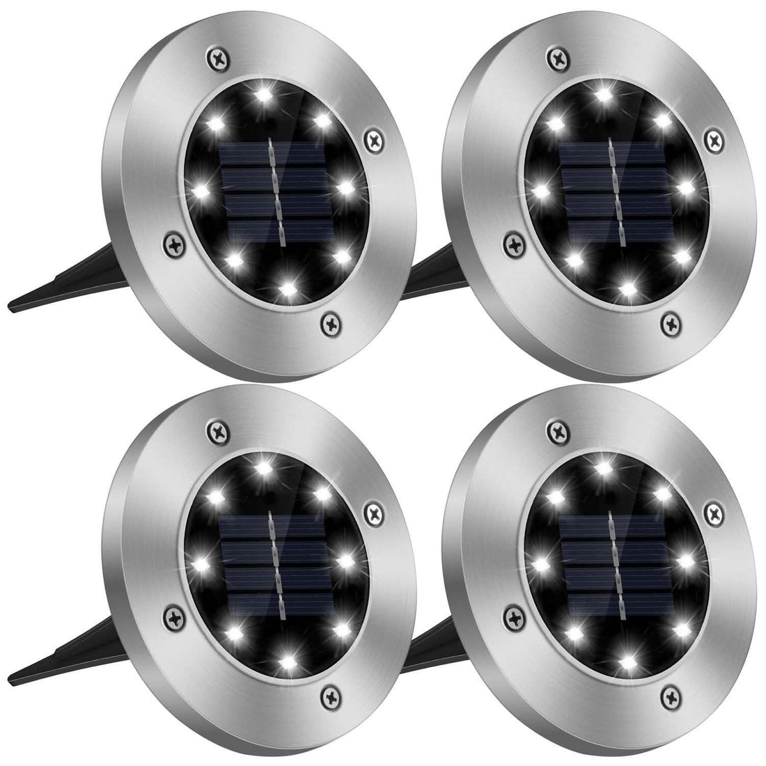 4-Pieces: Solar Powered Ground Light