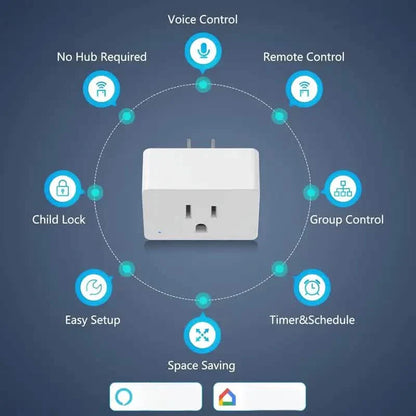 2-Pack: WiFi Smart Plug – 15A, Timer &amp; App Control, Works with Alexa &amp; Google Home
