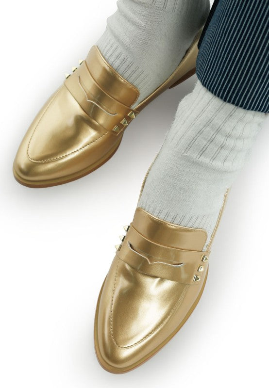 Noshiya Patent Pleather Penny Loafers