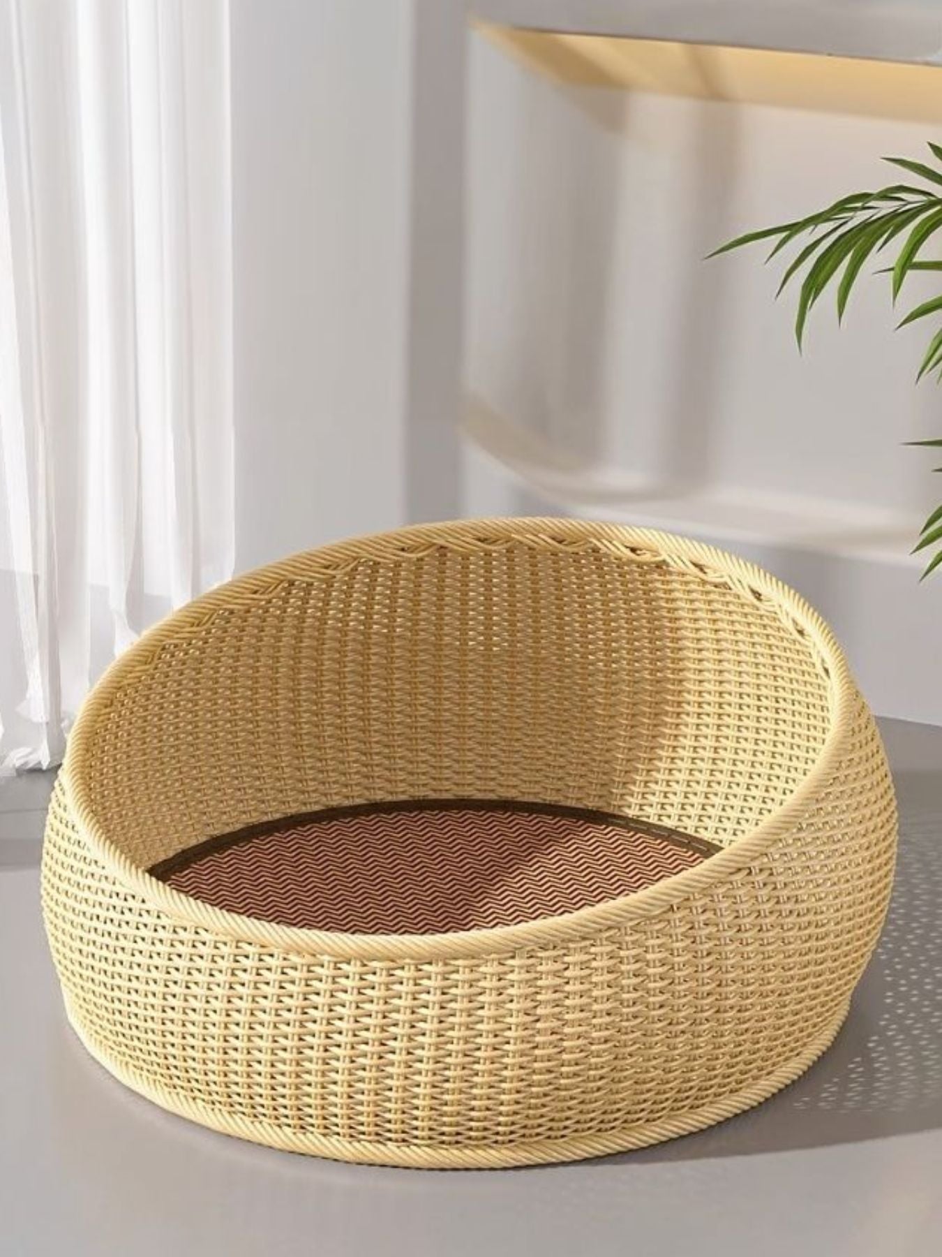 Round Woven Rattan Pet Nest - Loving It Shop
