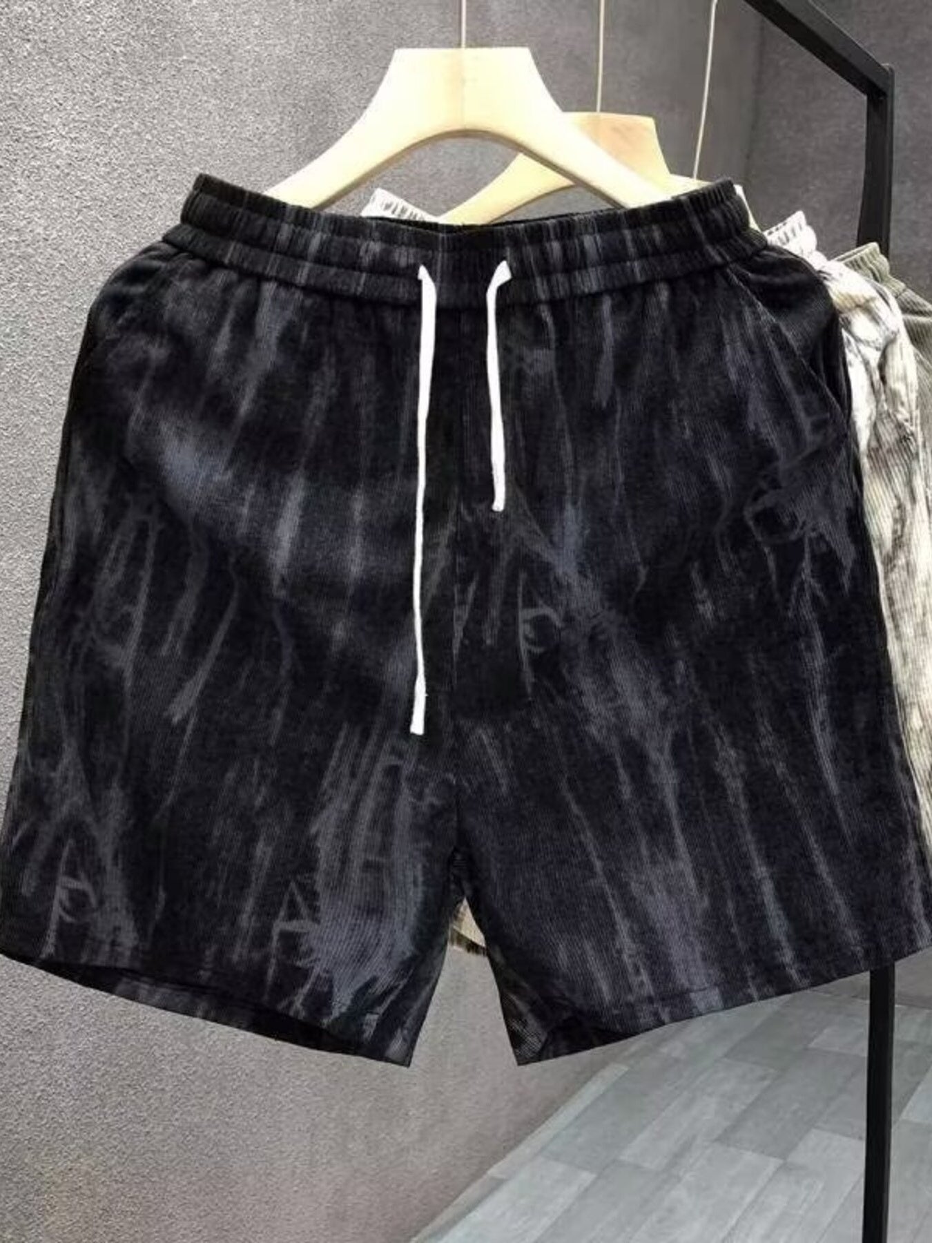 Men's Plus Size Tie-Dye Elastic Waist Shorts