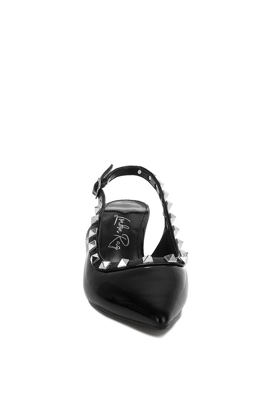 Hiral Stud Embellished Slingback Sandals - Loving It Shop