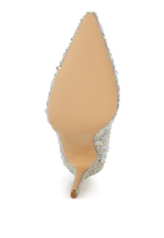 Iceout Diamante & Rhinestone Embellishments Pumps - Loving It Shop