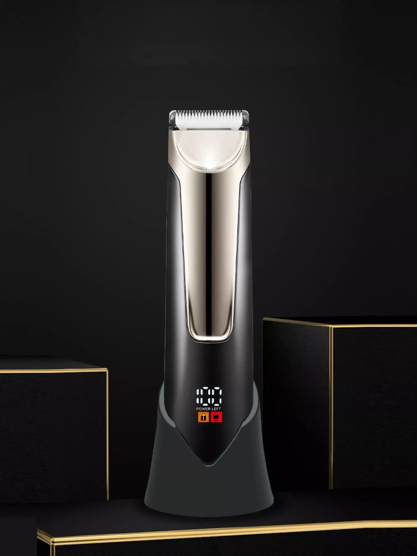 Men's Waterproof Electric Trimmer with LCD & Dock Charging - Loving It Shop