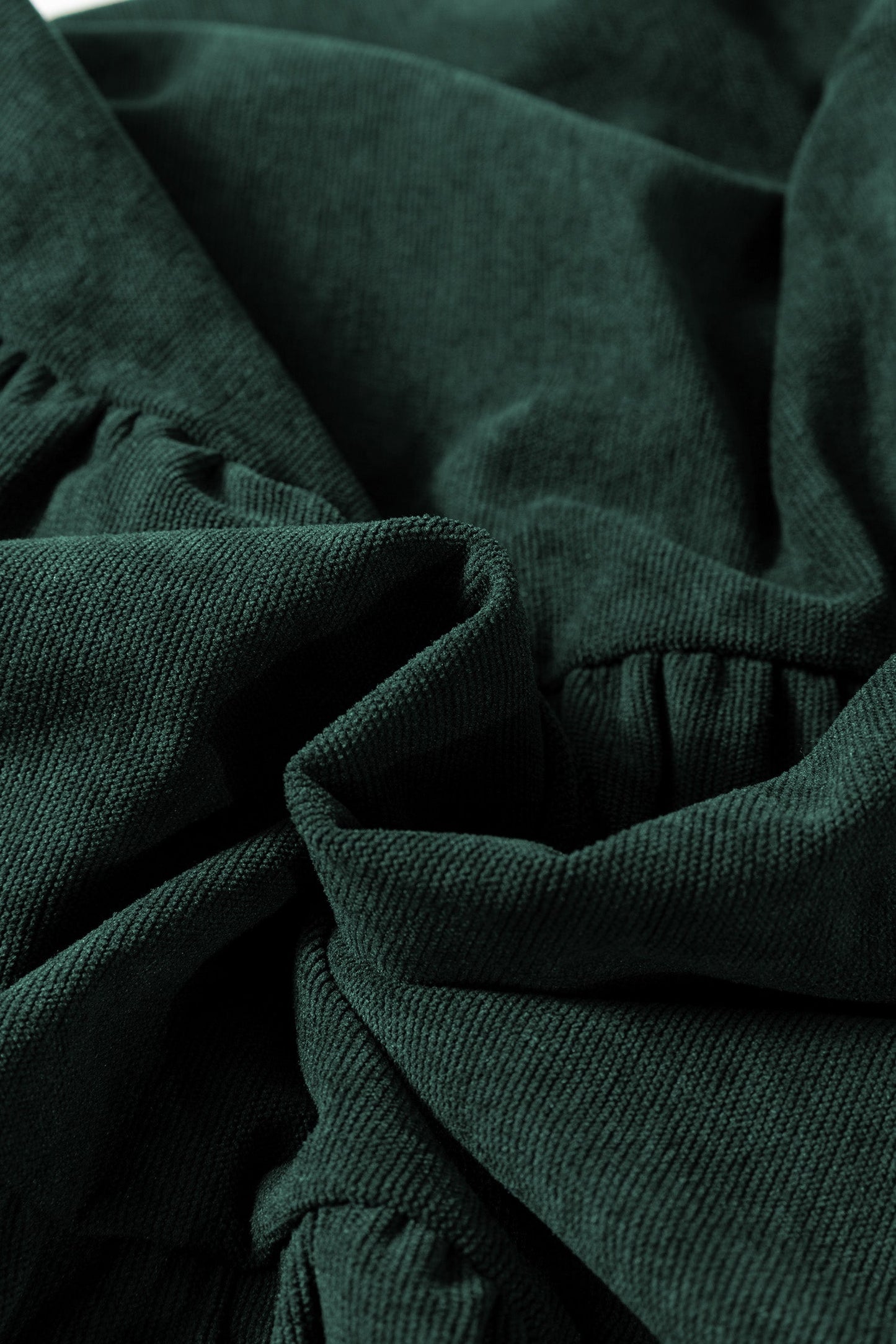Mist Green Lantern Sleeve Tiered Mini Dress