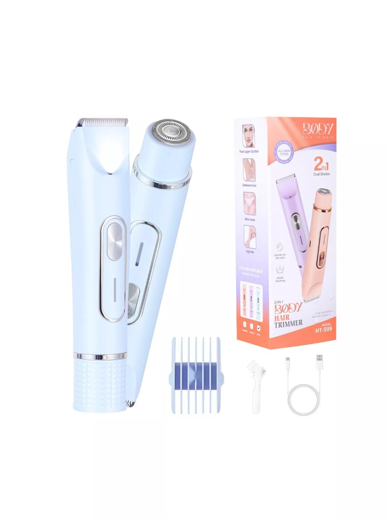 Painless Double - Head 2 - in - 1 Hair Removal - Loving It Shop