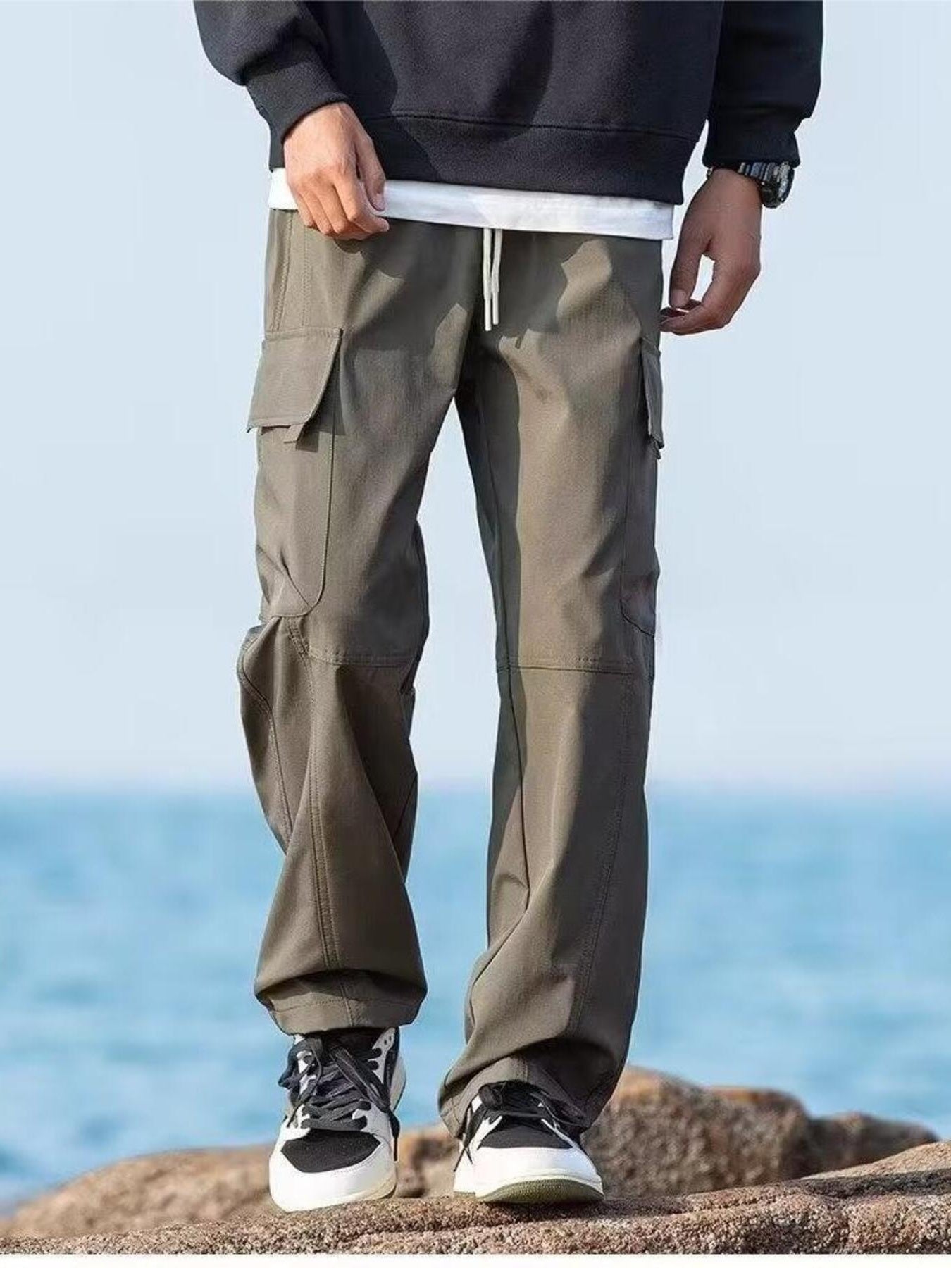 Men's Plus Size Casual Loose Fit Cargo Pants