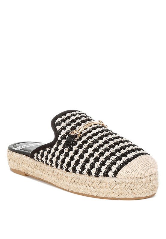 Himari Raffia Slip-On Mules