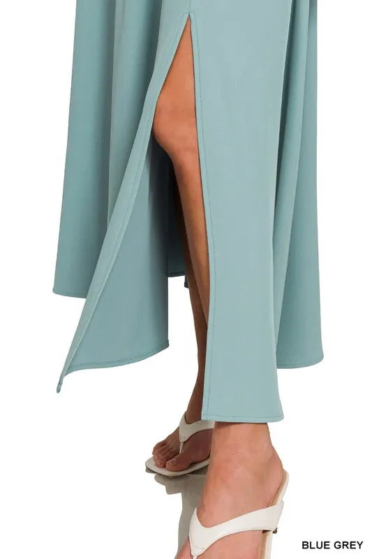 Heavy Woven Span Crop Tee & Skirt Set