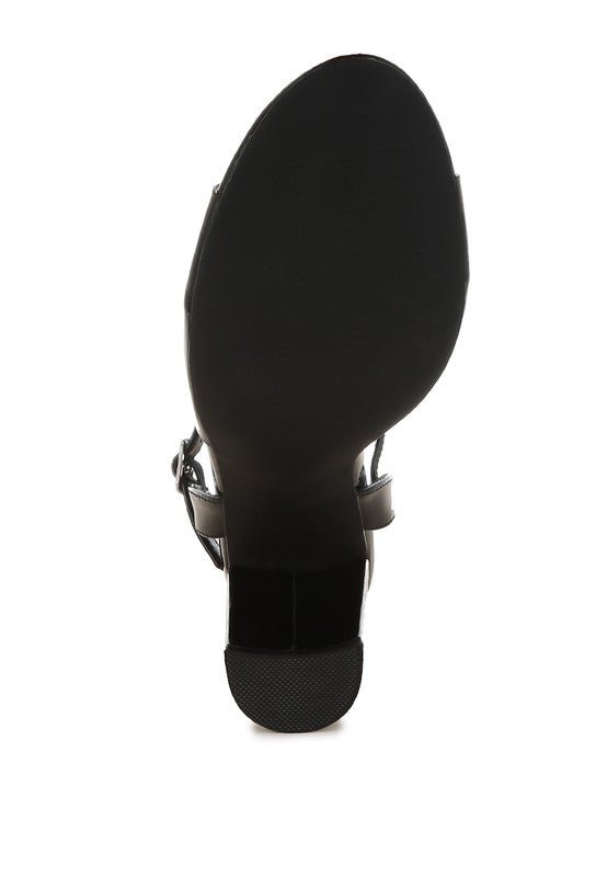 Kessel Tinted Clear Strap Block Heel Sandals - Loving It Shop