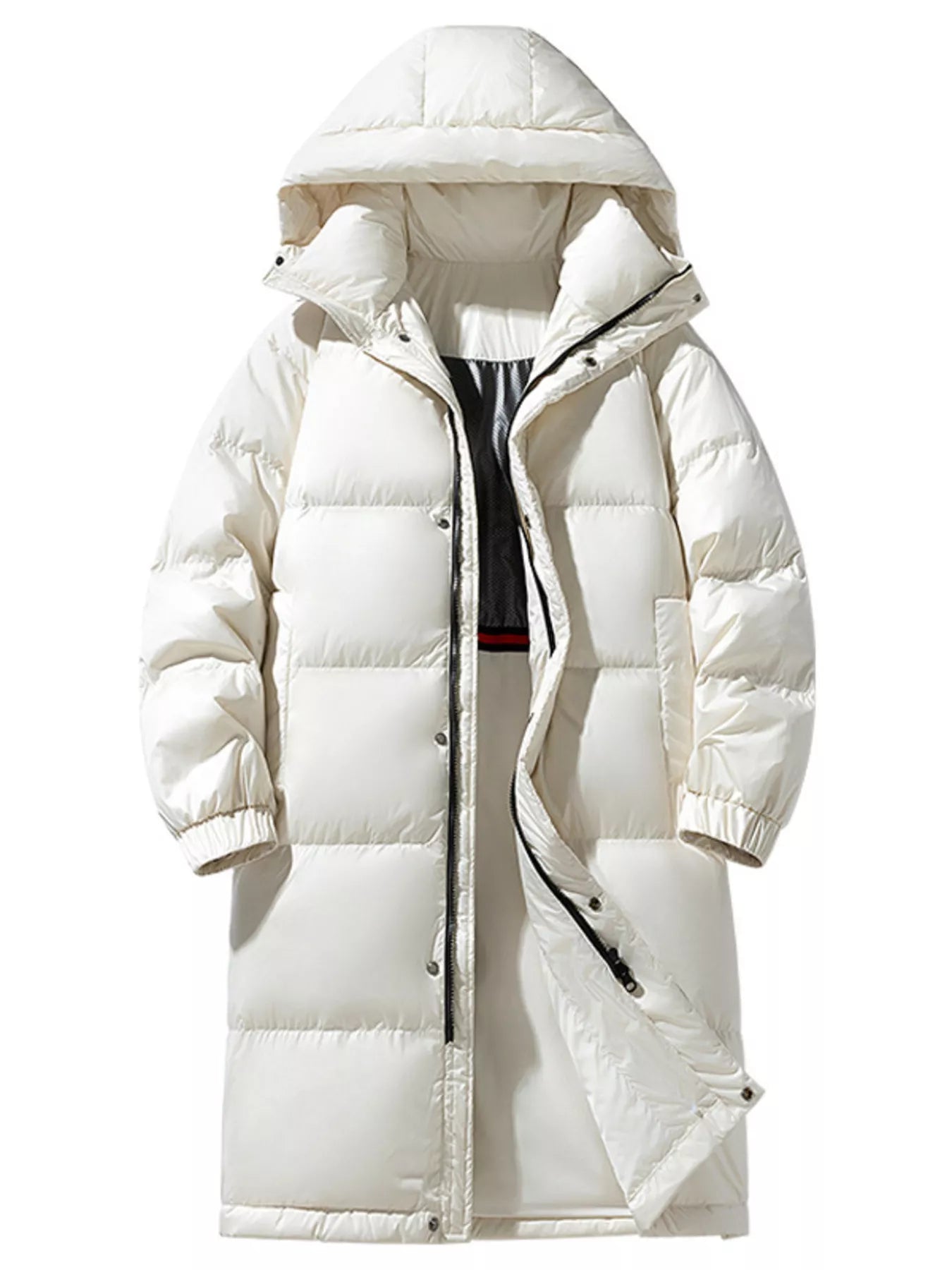 Men's Full Size Longline Hooded Down Coat Plus Size