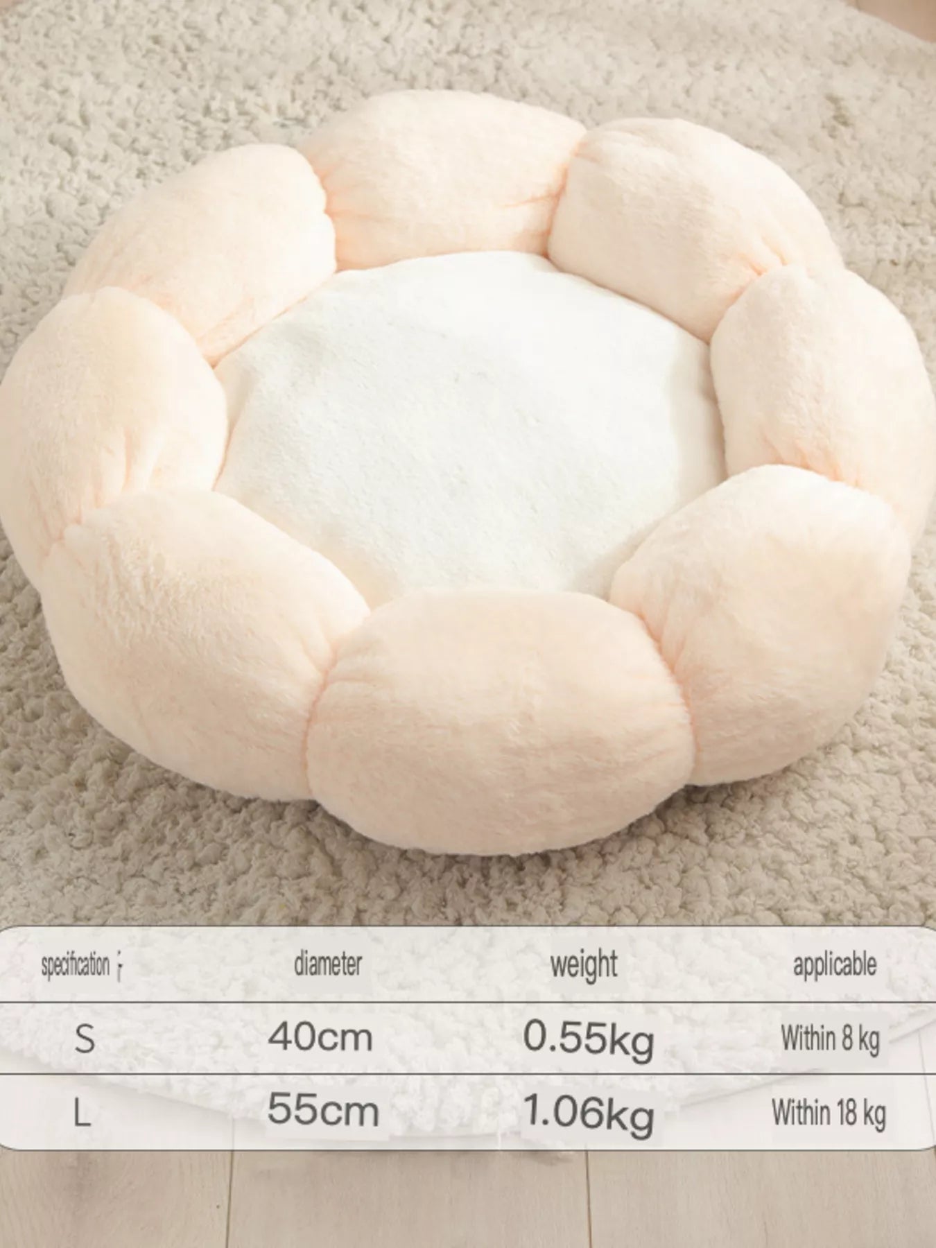 Round Plush Pet Nest with Cloud Pillow - Loving It Shop
