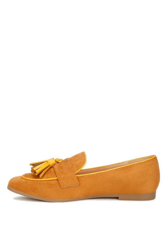 Folklore Micro Suede Tassel Loafers - Loving It Shop