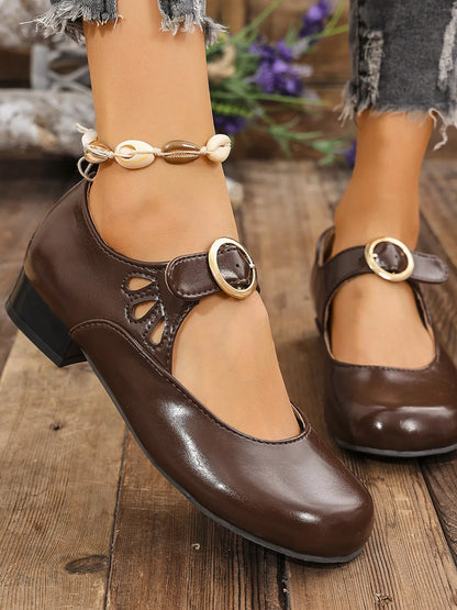 Buckle Strap Mary Jane Loafers - Loving It Shop