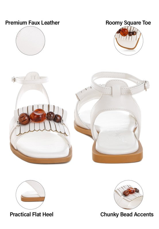 Morgine Beaded Flat Sandals