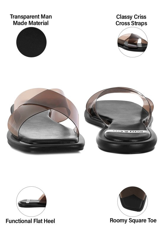 Kimama Criss Cross Strap Slip Ons