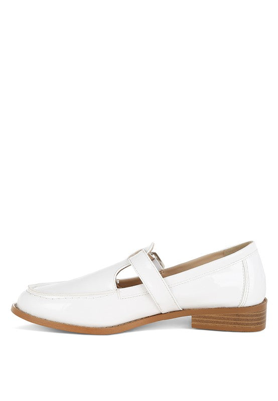 Swenson Patent Pleather Mary Jane Loafers