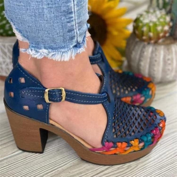 Printed Ethnic Style High-heeled Women&