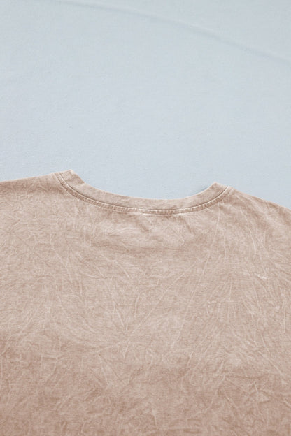 Casual saved by grace Mineral Washed Cotton T Shirt - Loving It Shop